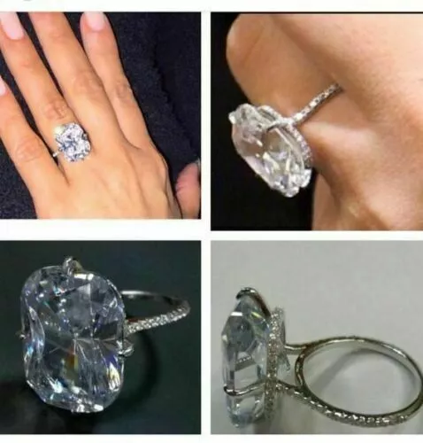 Expensive Celebrity Engagement Ring Kim Kardashian inspired CZ Engagement Ring