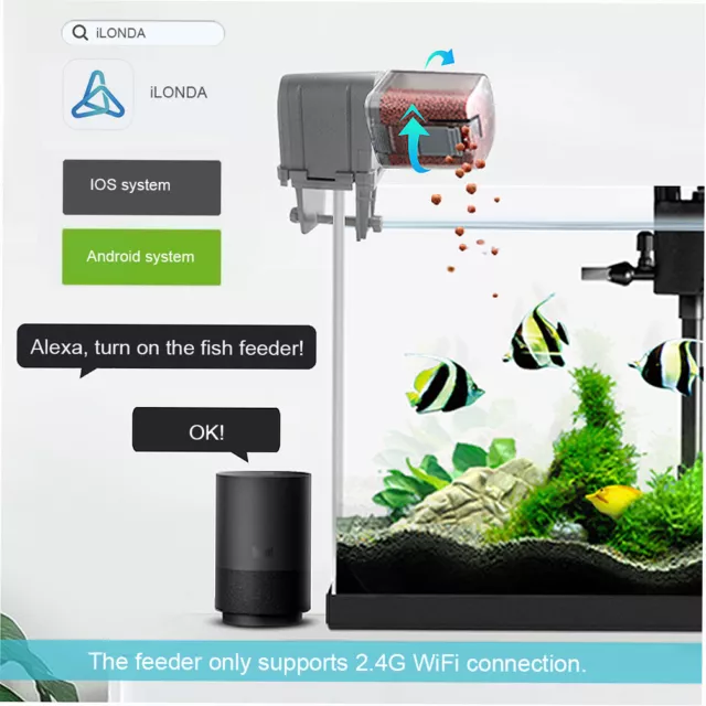 Automatic Fish Feeder Aquarium  Feeding Timer Fish Food Dispenser H4H2 3