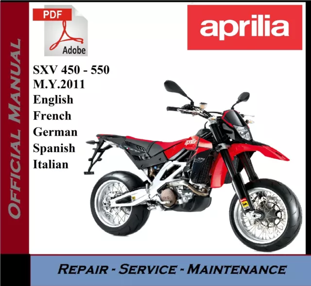 Aprilia SXV 450 - 550 M.Y.2011 Workshop Service Repair Manual