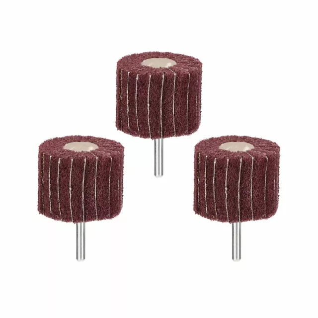 50mm x 40mm x 6mm Shank Mounted Flap Wheels Buffing Polishing Wheels 3pcs