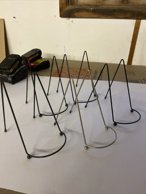 5 PCS 5" Iron Easel Classic Display Stand Plate Holders Picture Photo Frame Home