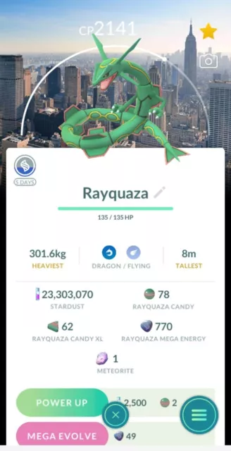 Odds of shiny hundo nyc background rayquaza? : r/pokemongo