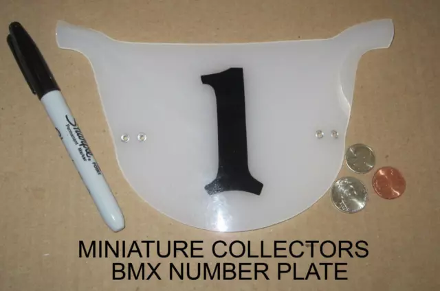 MINIATURE COLLECTOR'S BMX NUMBER PLATE BLANK HARO L/BOLT PRO STYLE #1 Old School