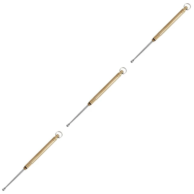 Set 3 Titanium Alloy Ear Spoon Stainless Steel Child Kids Pick