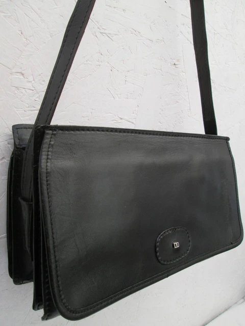 Sac à Main Vintage MIZRAKI Cuir Relief Crocodile Marron - Années 60 - Occasion - Doublure Toile