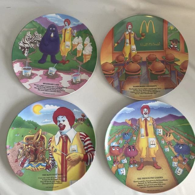 VINTAGE 1989 RONALD McDonald's 9" Collector Plates set of 4 20.00