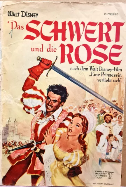 Micky Maus Sonderheft ( Nr.0) Das Schwert und die Rose 1954  (2185)