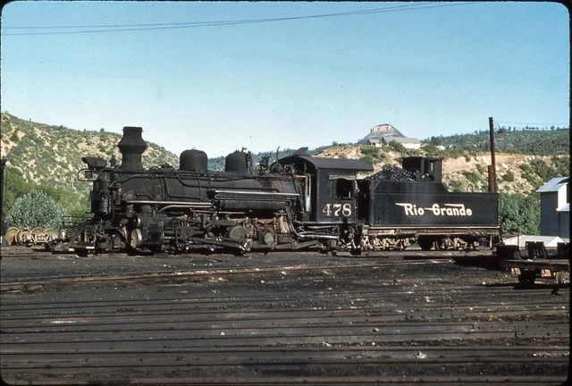 D&RGW Rio Grande 478 Durango, CO 1958 duplicate slide