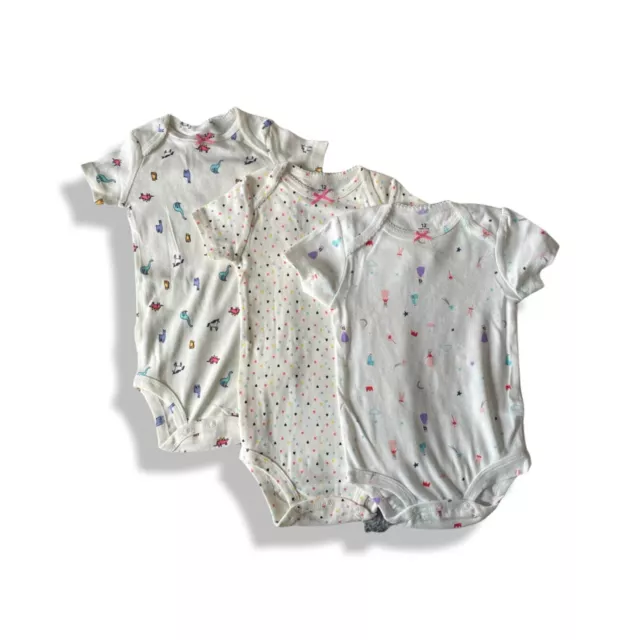 Baby/Toddler- Girls - 3 Pack Baby Grows Vests Set - UK Seller -  12-18 months