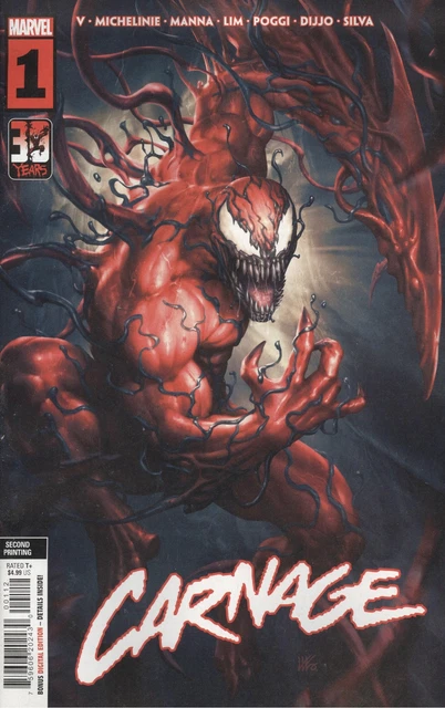 Carnage #1 2Nd Printing Kunkka Variant Vf/Nm Marvel Hohc 2022