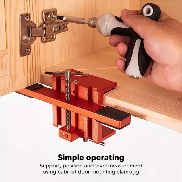 Cabinet Door Installation Jig With Support Arm Clamp Cabinet Door Mounting