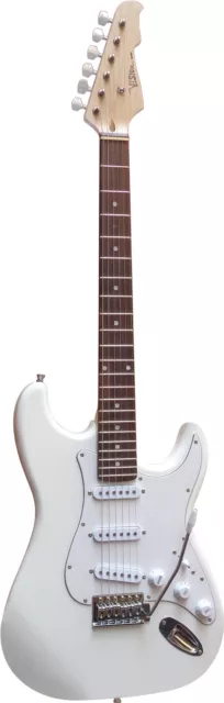 E-Gitarre MSA  Modell-ST5-weiss, Massivholzkörper, Top Auswahl, Anschlußkabel!n