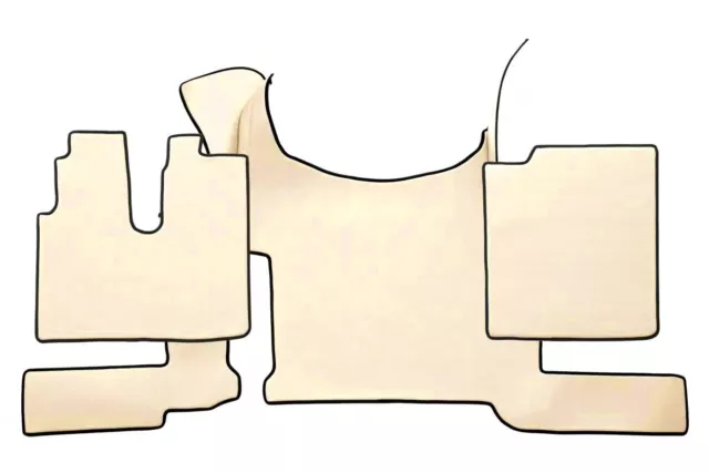 Tappeti + Copricofano ecopelle liscia Beige per MAN TGX DAL 2021 con freno ADR