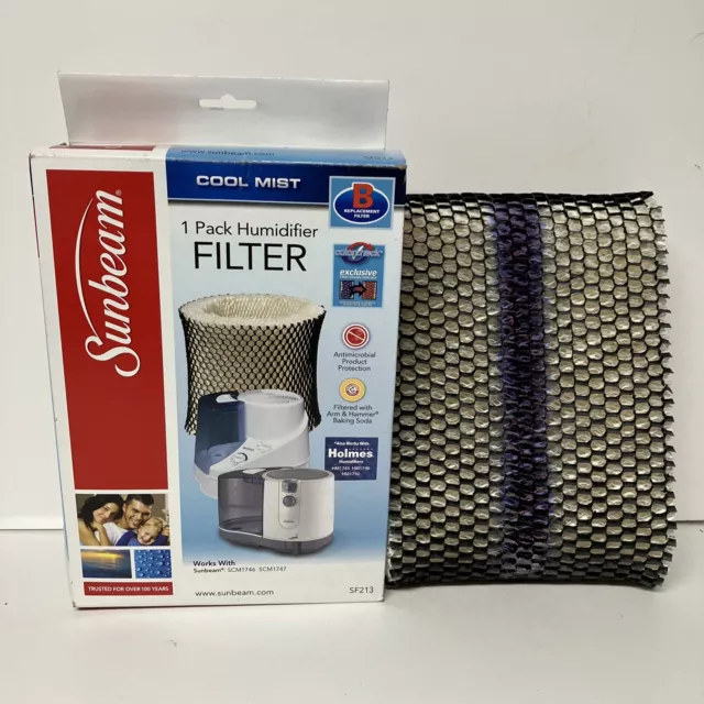 Sunbeam SF213 Cool Mist Type B Replacement Humidifier Filter also fit Holmes NEW