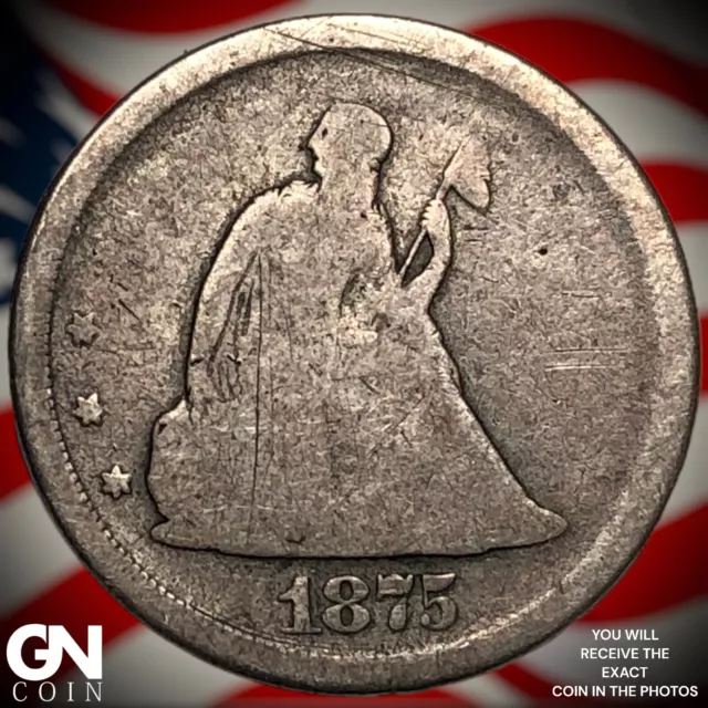 1875 S 20 Twenty Cent Piece  Q3582