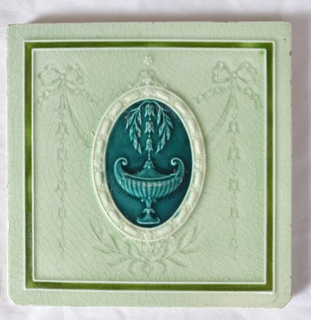 Elegant Minton 6 Inch Beo-Classical Inspired Antique Tile.