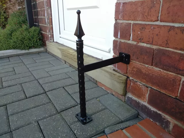 WALL MOUNTED,victorian style classic boot scraper,wrought iron ,blacksmith made