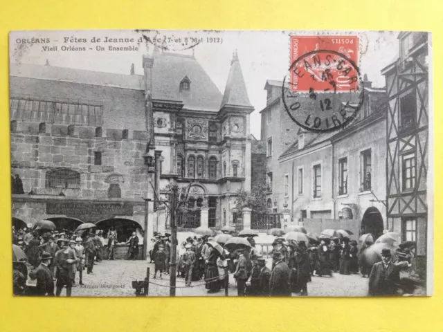 cpa ORLÉANS Les FÊTES de Jeanne d'ARC en 1912 Commerce Maison LAURENT