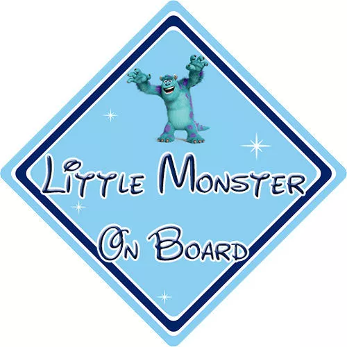 Baby On Board Car Sign - Little Monster Disney Monsters Inc Sully