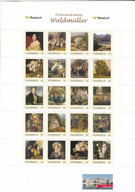 Austria Personalized Brands Ferdinand Georg Waldmüller Arch (MNH)