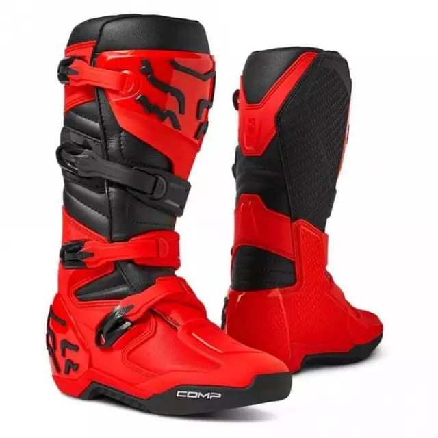 Botas de motocross Fox Racing (adulto) COMP MX (rojo/negro)