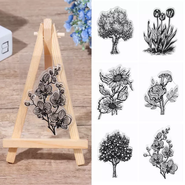 Silicone Handmade Flower Stamps Rubber Stamp Flower&Plant Scrapbook Decoration
