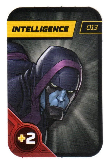 Carte MARVEL Leclerc 2023 Défie tes Héros #013 - 13 INTELLIGENCE +2