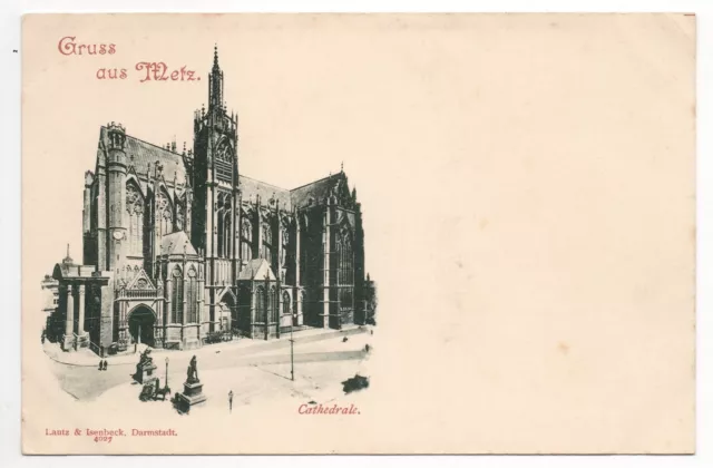 METZ moselle CPA 57 GRUSS Aus metz Souvenir de Metz carte nuage 1900 cathedrale
