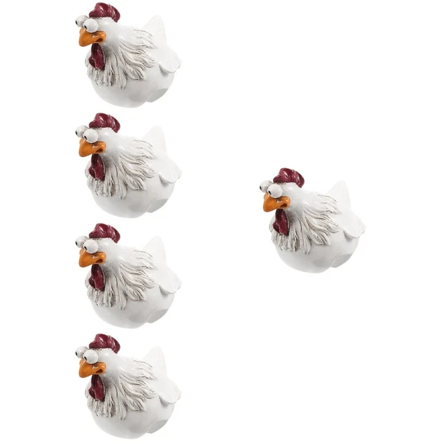 5pcs hen statue Outdoor Harz Dekor Yard Harz Huhn Figur Hausgarten Ornament für