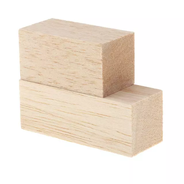 5Packs Balsa Wood Blocks Rods (80/60mm) Height for DIY Woodworking Modeling