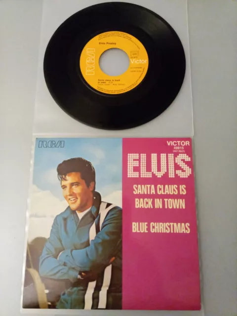 Seltene Elvis Presley Single - Santa Claus Is Back In Town / Blue Christmas