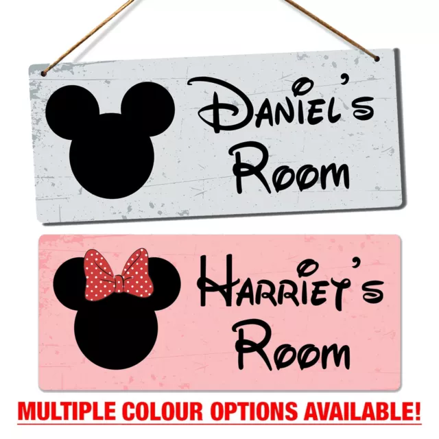 Metal Wall Sign - Personalised Disney Kids Bedroom Door Gift Plaque