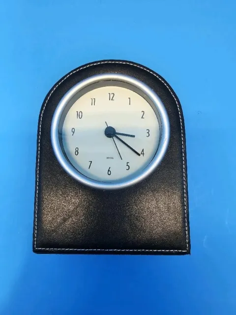 Reloj decorativo de cuarzo de escritorio o manto de cuero negro ~ por puntuación