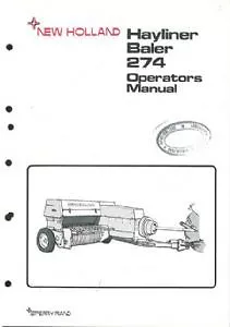 New Holland 274 Hayliner Baler Operators Manual