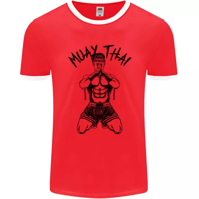 Muay Thai Fighter Mixed Martial Arts MMA Mens Ringer T-Shirt FotL