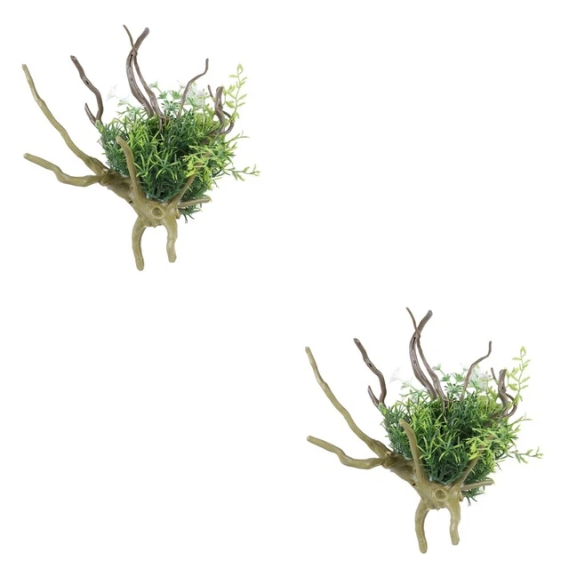 Piante Finte Per Acquario In Plastica - Decorazione Realistica 50x15 Cm, Sicura Per Pesci