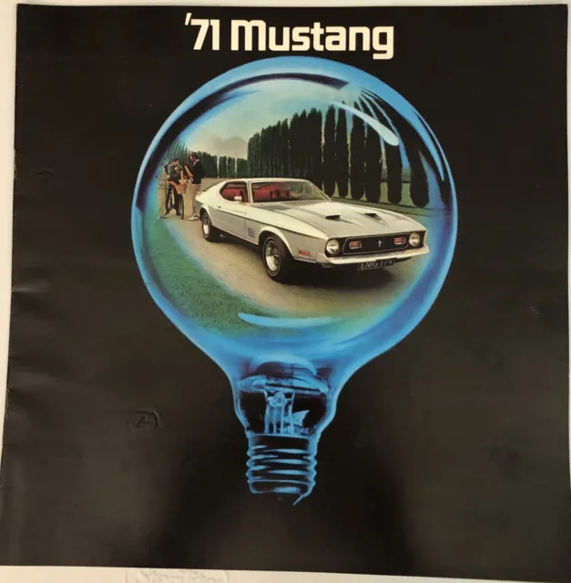 Vintage 1971 Ford Mustang Car Advertising Dealer Brochure - Very Nice Condition