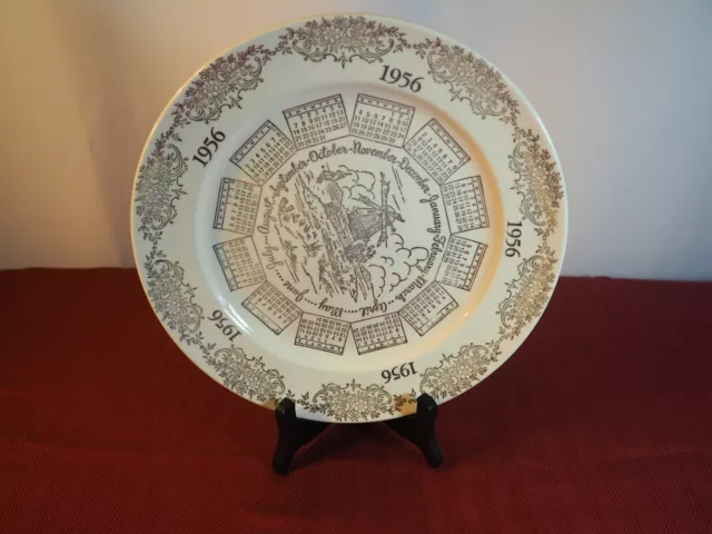 1956 calendar Collector Plate 10"
