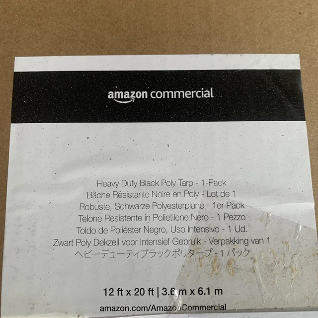 Shipping only For Item # 314581093574 Amazon commercial black poly tarp
