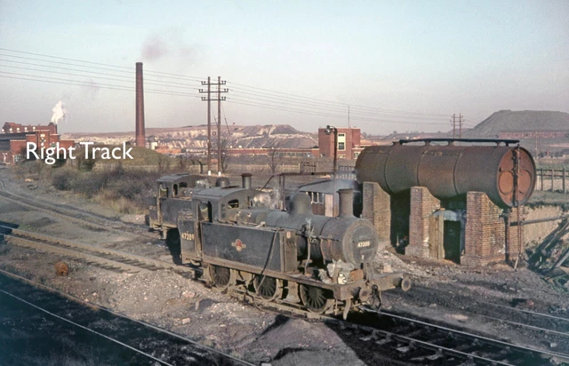 35MM RAILWAY SLIDE *ORIG.* WILLIAMTHORPE COLLIERY 1967 Jinty 0-6-0Ts ...