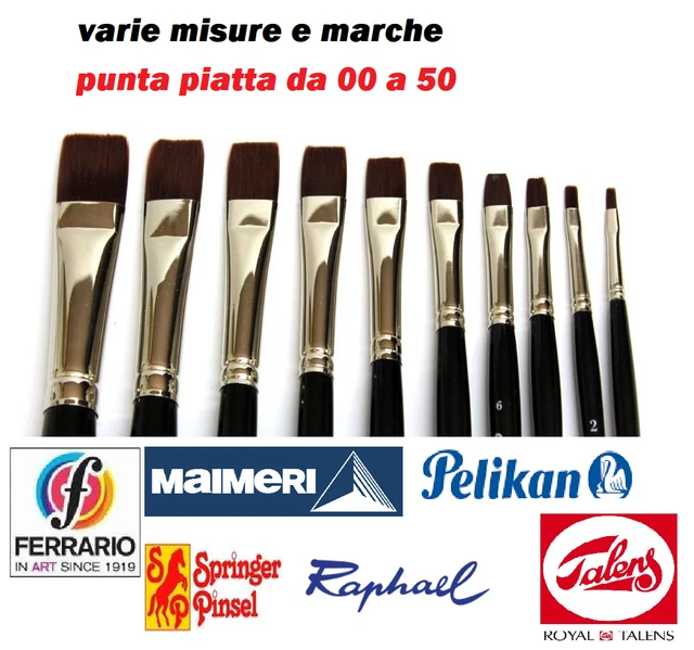 Pennello PIATTO PELO DI BUE RENOIR  MONET MAIMERI APA  VARIE MISURE E MODELLI