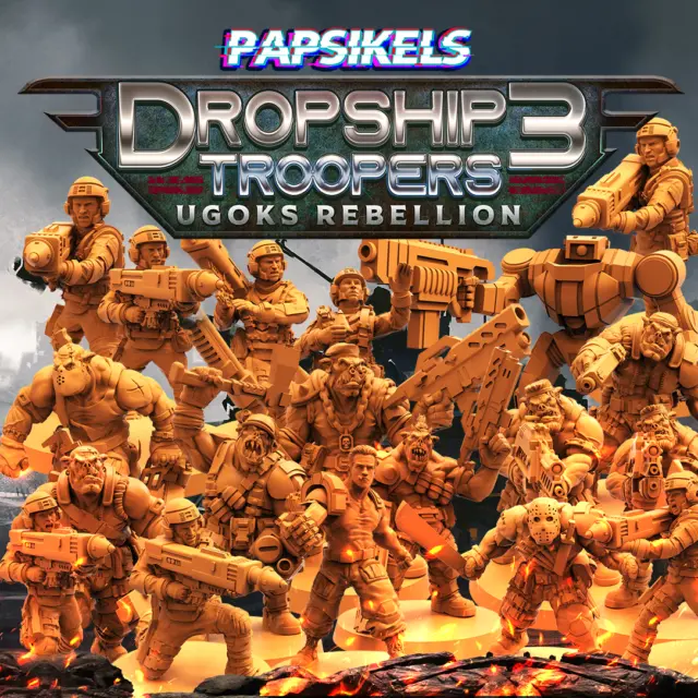 Dropship Troopers III Miniatures (Full Set) | Sci-Fi Miniature | Papsikels