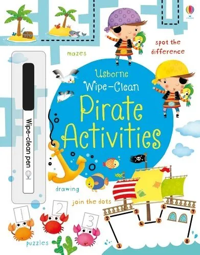 Wipe-clean Pirate Activities, Paperback by Robson, Kirsteen, Brand New, Free ...