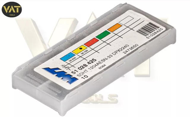 10x WNT Placas Fresadora Sdht 1204AESN-33 DPX2240 para Acero Inoxidable Nuevo