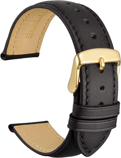 Cinturino Orologio in Pelle Retrò Con Fibbia in Oro, Cinturini Di Ricambio 14Mm