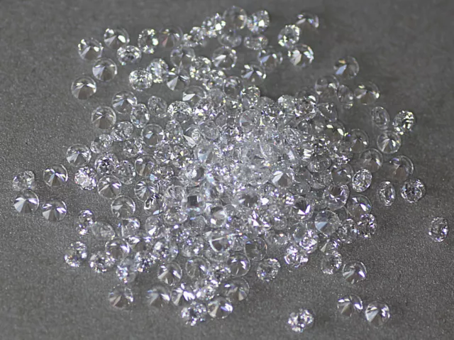 Small White Clear Round Brilliant Loose Cubic Zirconia, size and quality choice
