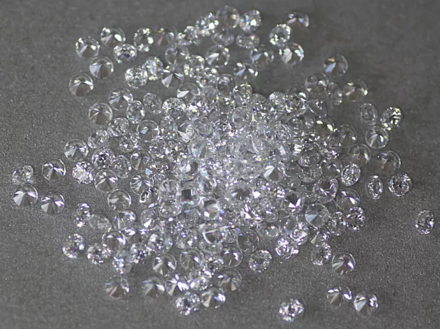 White Clear Round Brilliant Loose Cubic Zirconia Crystal CZ Gemstones