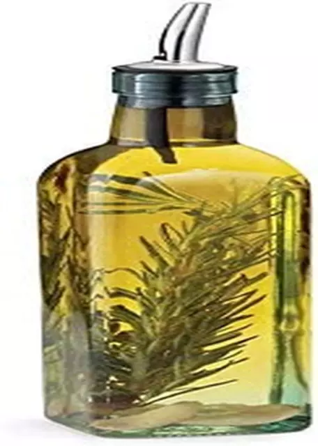 8Oz Glass Olive Oil / Vinegar Bottle for Kitchen, Olive Oil Dispenser with Stain