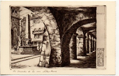 CPA 74 Haute-Savoie Annecy Les Arcades de la Rue Notre-Dame 