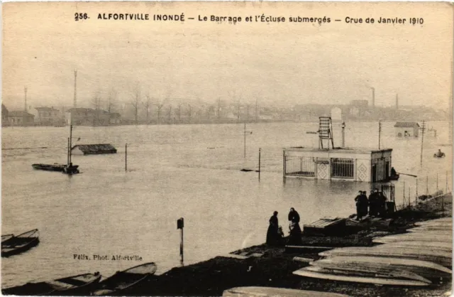 CPA Alfortville Inonde - Le Barrage et l'Ecluse submerges (275217)